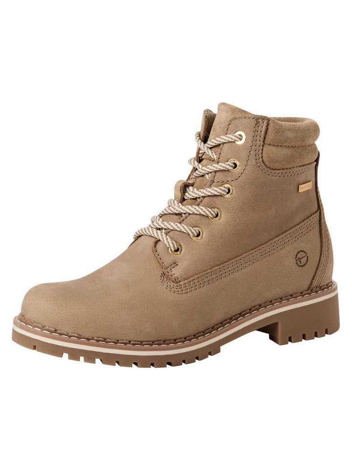 tamaris Duo-Tex, Removable Sock Warm gefüttert Blockabsatz Winterstiefelette Duo-Tex (beige/schwarz)