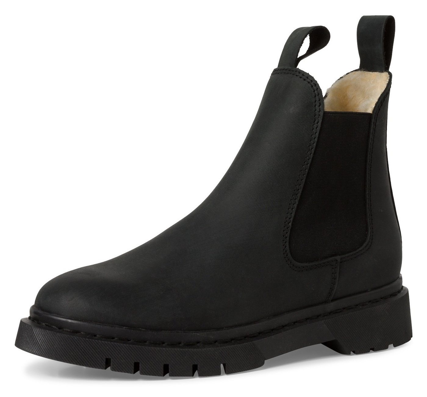 tamaris Winterboots, Blockabsatz, Chelseaboots, Schlupfschuh, beidseitiger Stretcheinsatz