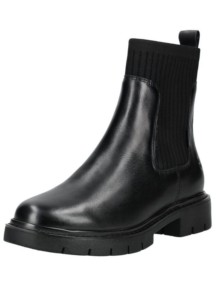 tamaris Stiefelette Leder/Textil Stiefelette (schwarz)