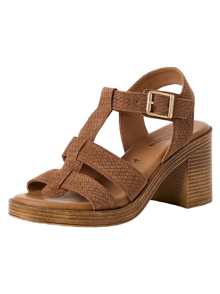 tamaris TOUCH-IT aus Leder Blockabsatz 1-28302-46 Sandalette TOUCH-IT