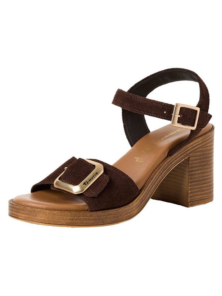 tamaris TOUCH-IT aus Leder Blockabsatz 1-28303-46 Sandalette TOUCH-IT