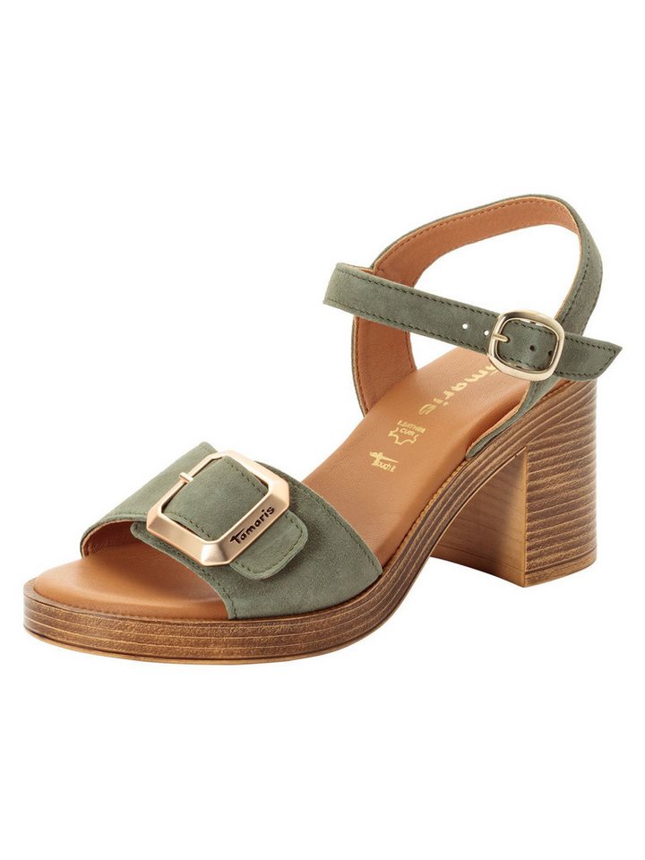 tamaris TOUCH-IT aus Leder Blockabsatz 1-28303-46 Sandalette TOUCH-IT
