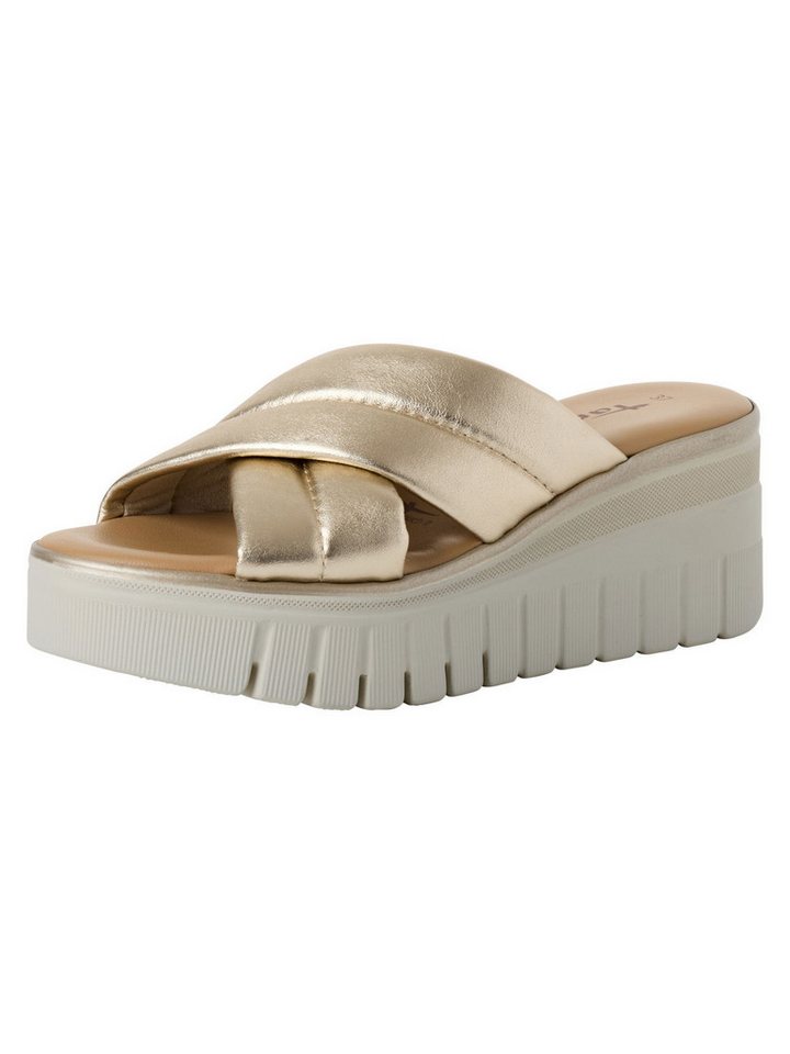 tamaris TOUCH-IT aus Leder Keilabsatz 1-27210-44 Keilpantolette TOUCH-IT (bunt)