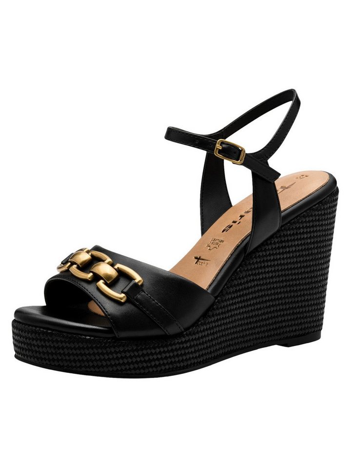 tamaris TOUCH-IT aus Leder Keilabsatz 1-28317-44 Plateausandaletten TOUCH-IT