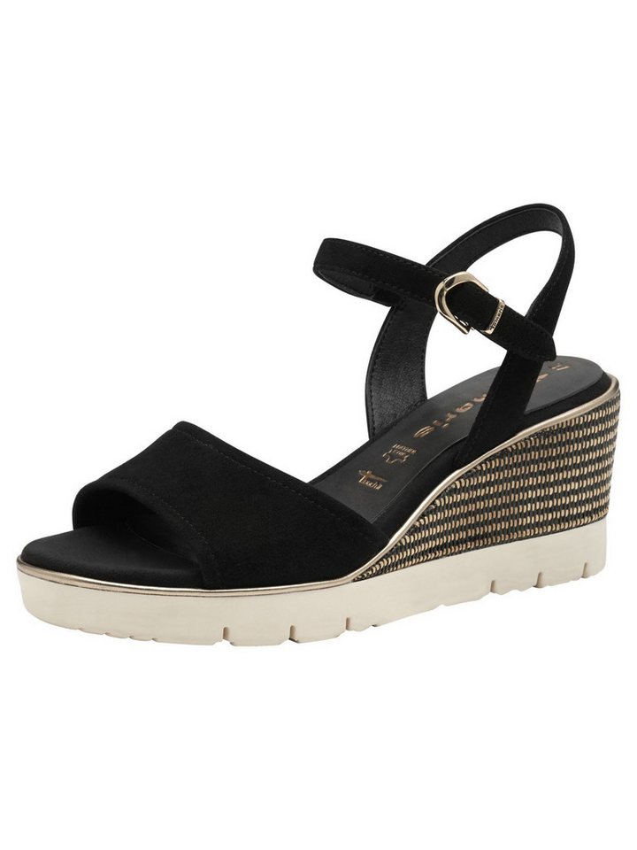 tamaris TOUCH-IT aus Leder Keilabsatz 1-28360-44 Plateausandaletten TOUCH-IT