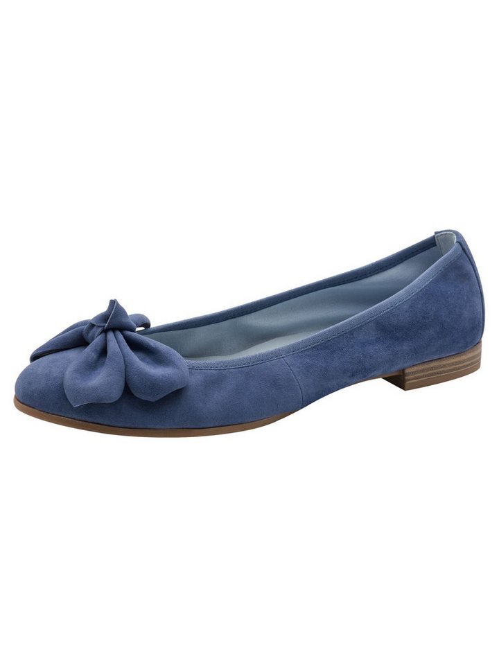 tamaris TOUCH-IT aus Leder kein Absatz 1-22141-44 Ballerina TOUCH-IT (blau)