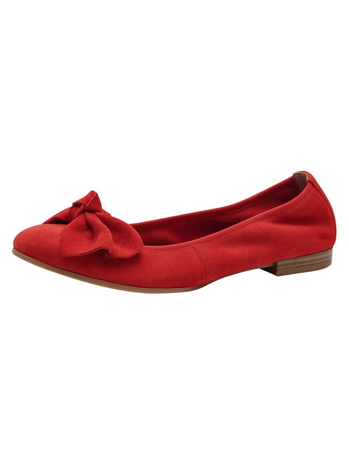tamaris TOUCH-IT aus Leder kein Absatz 1-22141-44 Ballerina TOUCH-IT (rot)