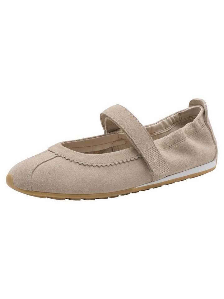 tamaris TOUCH-IT aus Leder kein Absatz 1-22145-46 Riemchenballerina TOUCH-IT (beige/braun)