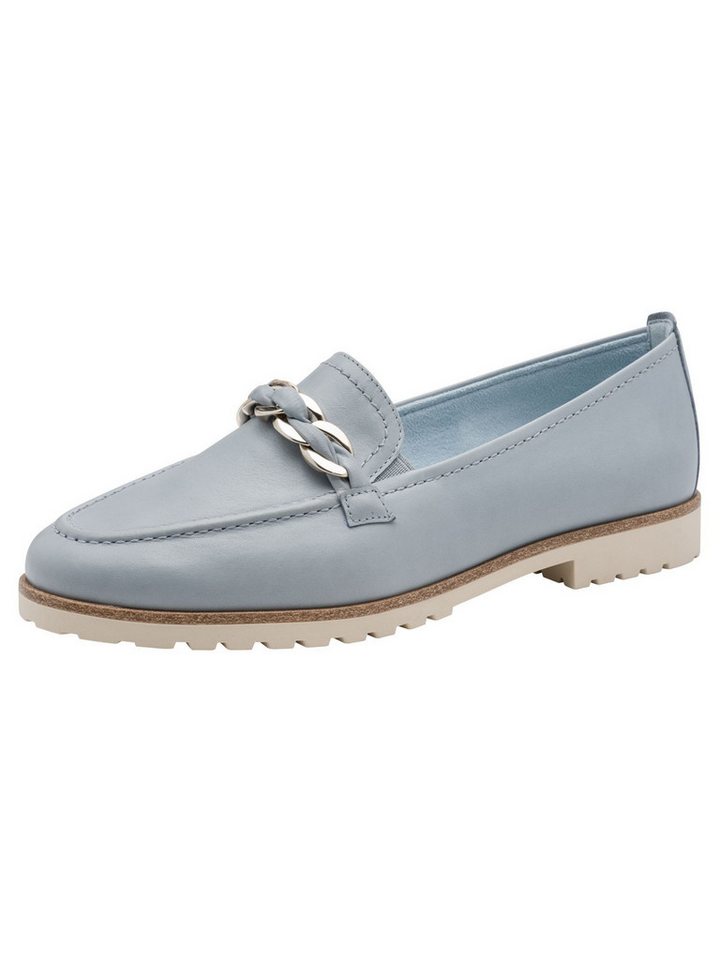 tamaris TOUCH-IT aus Leder kein Absatz 1-24200-42 Slipper TOUCH-IT (blau)