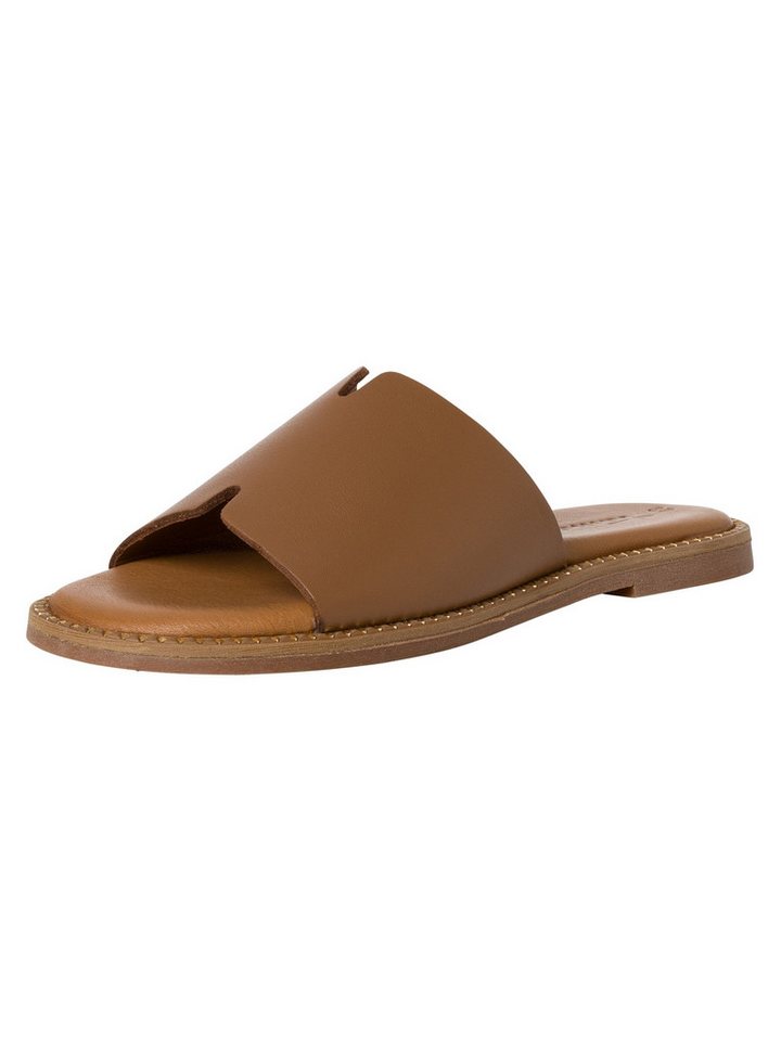 tamaris TOUCH-IT aus Leder kein Absatz 1-27135-42 Pantolette TOUCH-IT (braun)