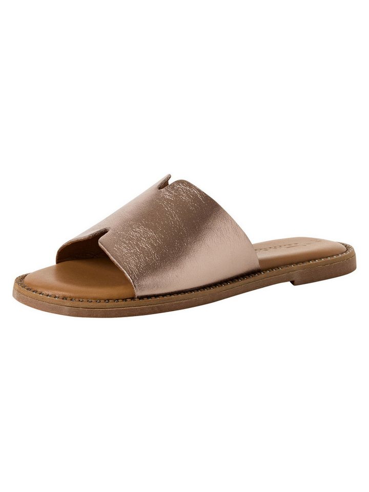 tamaris TOUCH-IT aus Leder kein Absatz 1-27135-42 Pantolette TOUCH-IT