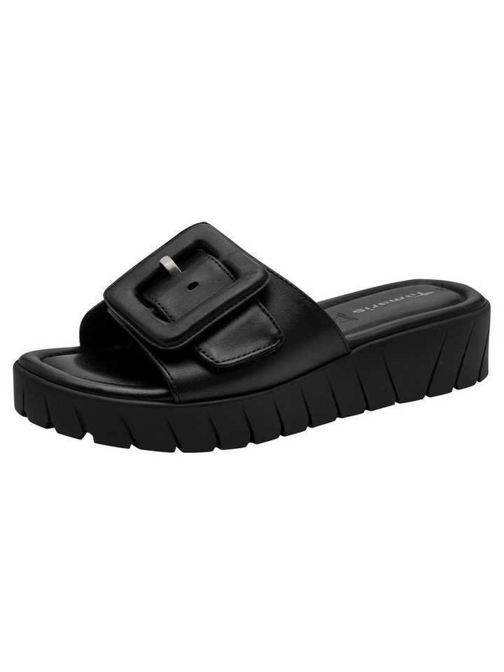 tamaris TOUCH-IT aus Leder kein Absatz 1-27213-46 Keilpantolette TOUCH-IT