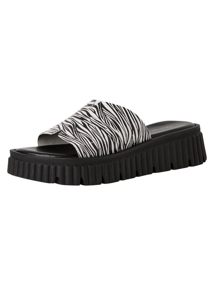 tamaris TOUCH-IT aus Leder kein Absatz 1-27216-44 Keilpantolette TOUCH-IT (schwarz)