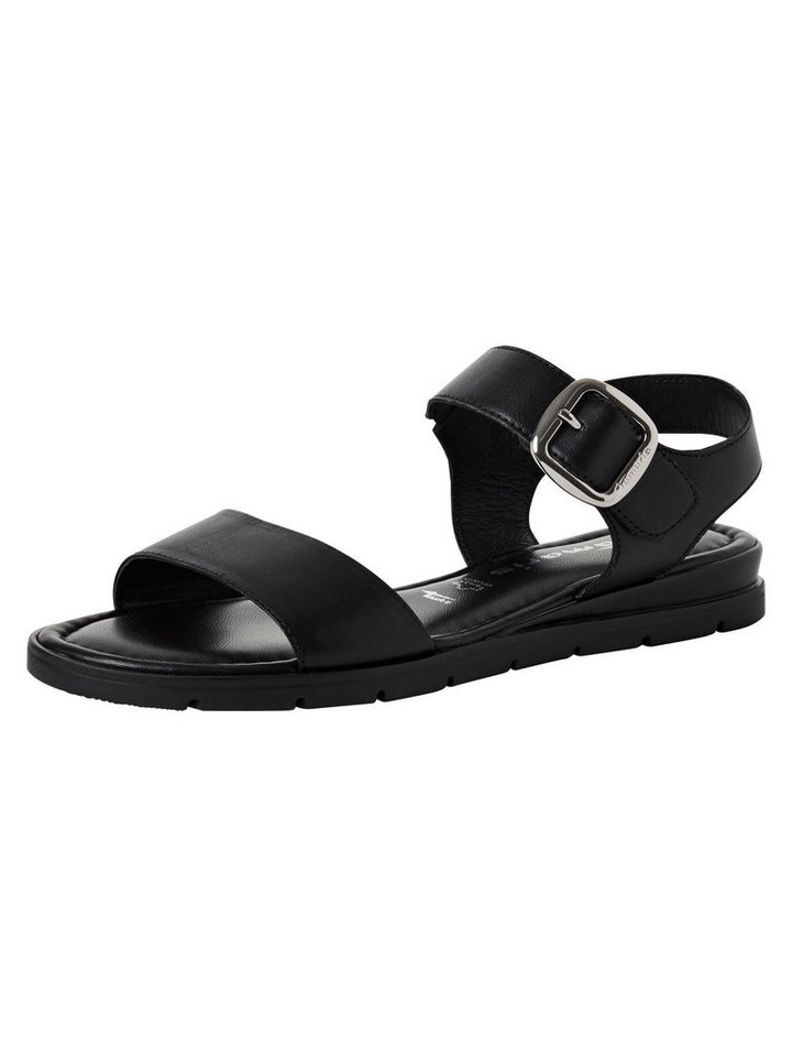 tamaris TOUCH-IT aus Leder kein Absatz 1-28133-44 Sandale TOUCH-IT (schwarz)