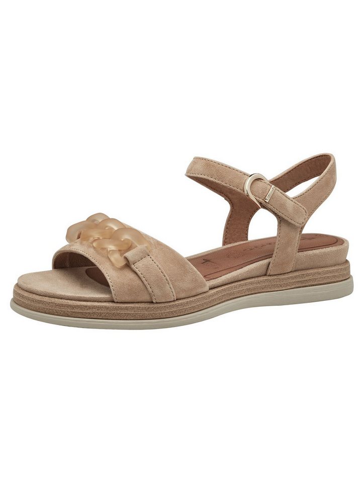 tamaris TOUCH-IT aus Leder kein Absatz 1-28254-44 Plateausandaletten TOUCH-IT