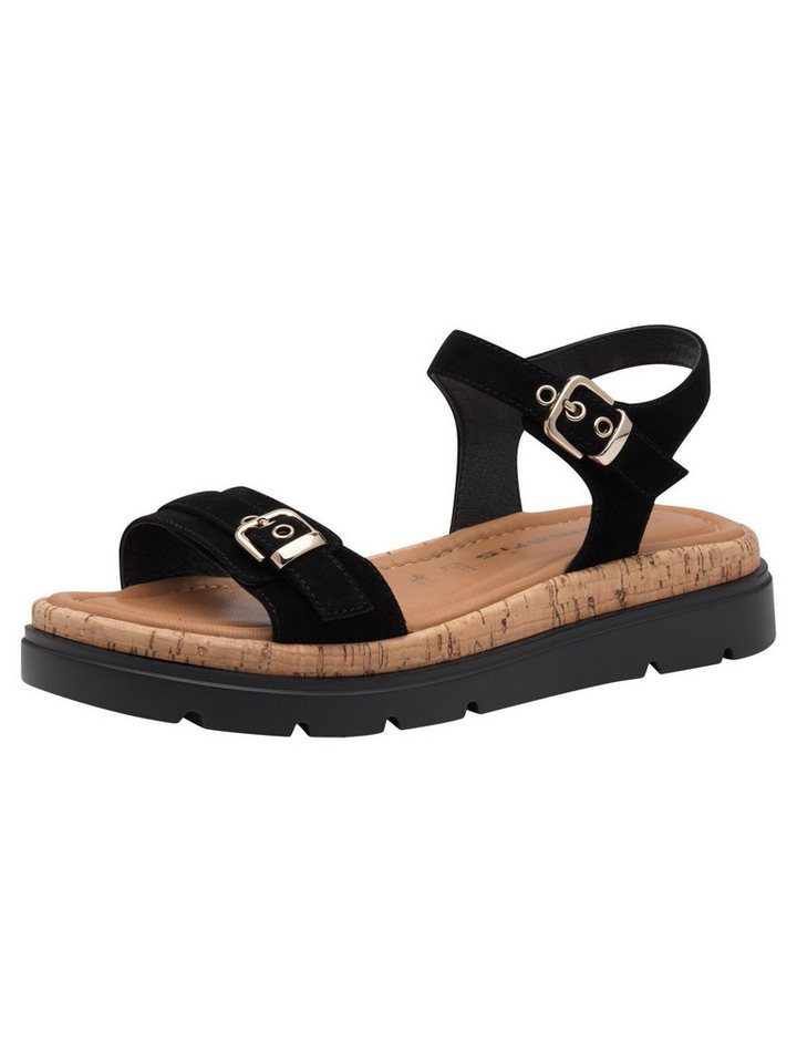 tamaris TOUCH-IT aus Leder kein Absatz 1-28700-44 Plateausandaletten TOUCH-IT