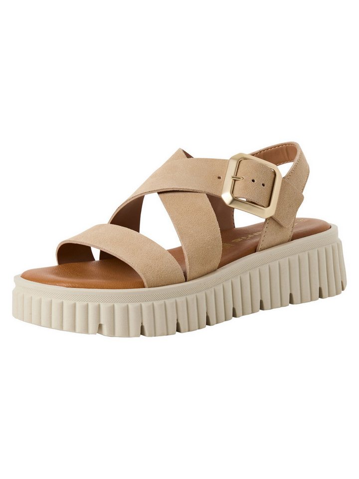 tamaris TOUCH-IT aus Leder kein Absatz 1-28705-44 Plateausandaletten TOUCH-IT