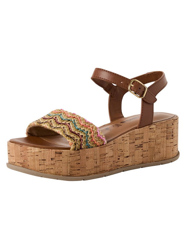 tamaris TOUCH-IT aus Leder Plateauabsatz 1-28020-42 Plateausandaletten TOUCH-IT