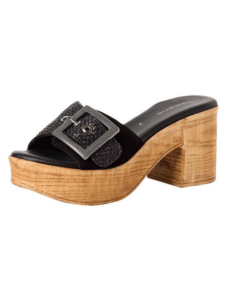 tamaris TOUCH-IT mit Blockabsatz Blockabsatz 1-27208-46 Pantolette TOUCH-IT (schwarz)