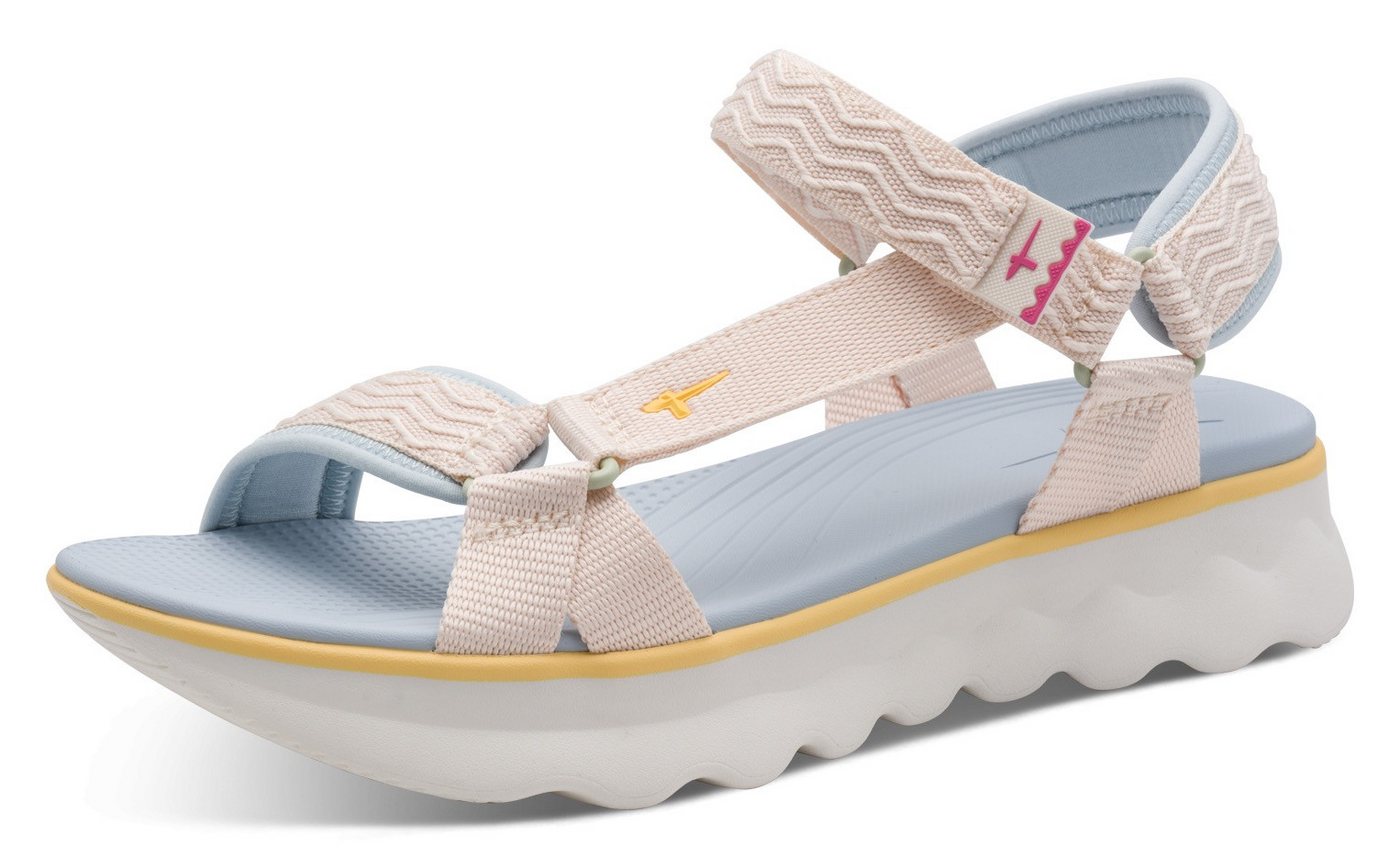 tamaris Trekkingsandale Plateau, Sandalette, Riemchensandale in veganer Verarbeitung (beige)