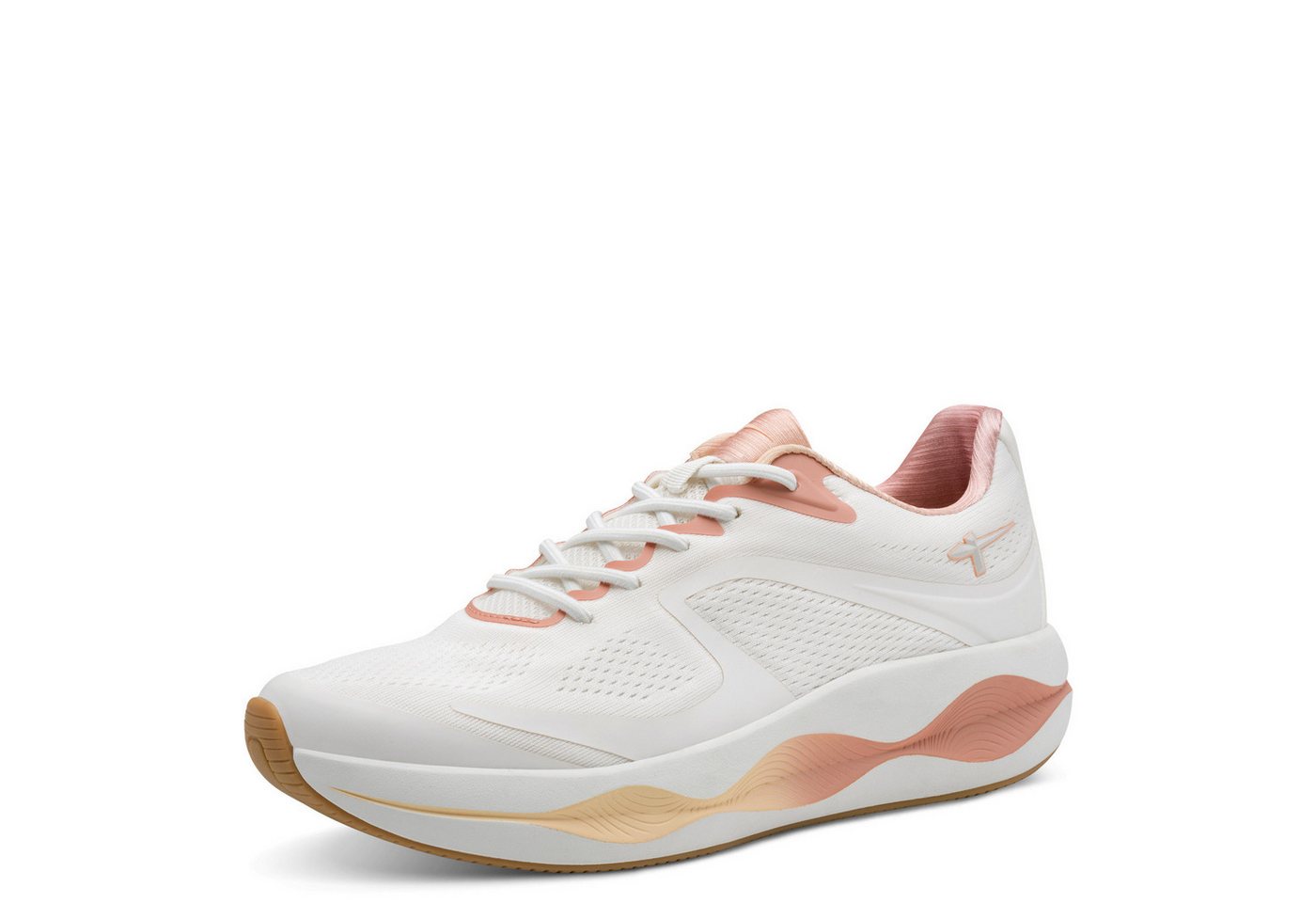 tamaris VITALA Plateausneaker, Plateau, Freizeitschuh, Schlupfschuh mit Ortholite-Ausstattung (weiß)