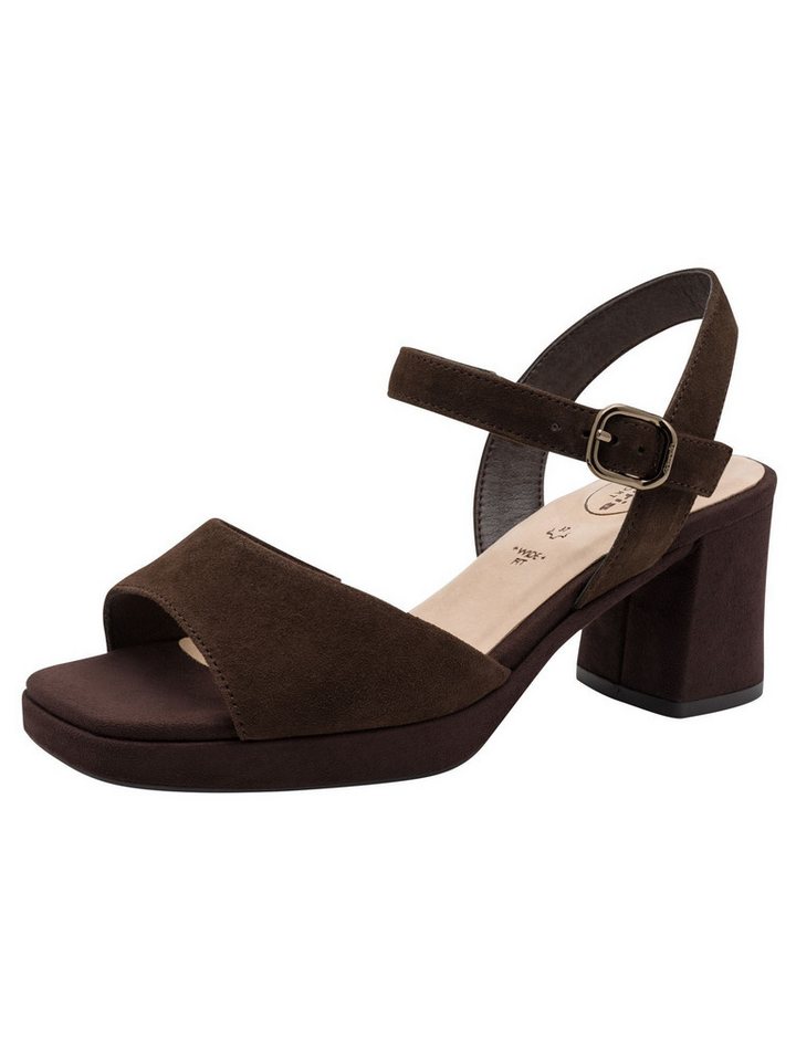 tamaris WIDE FIT comfortFit aus Leder Blockabsatz Sandalette comfortFit
