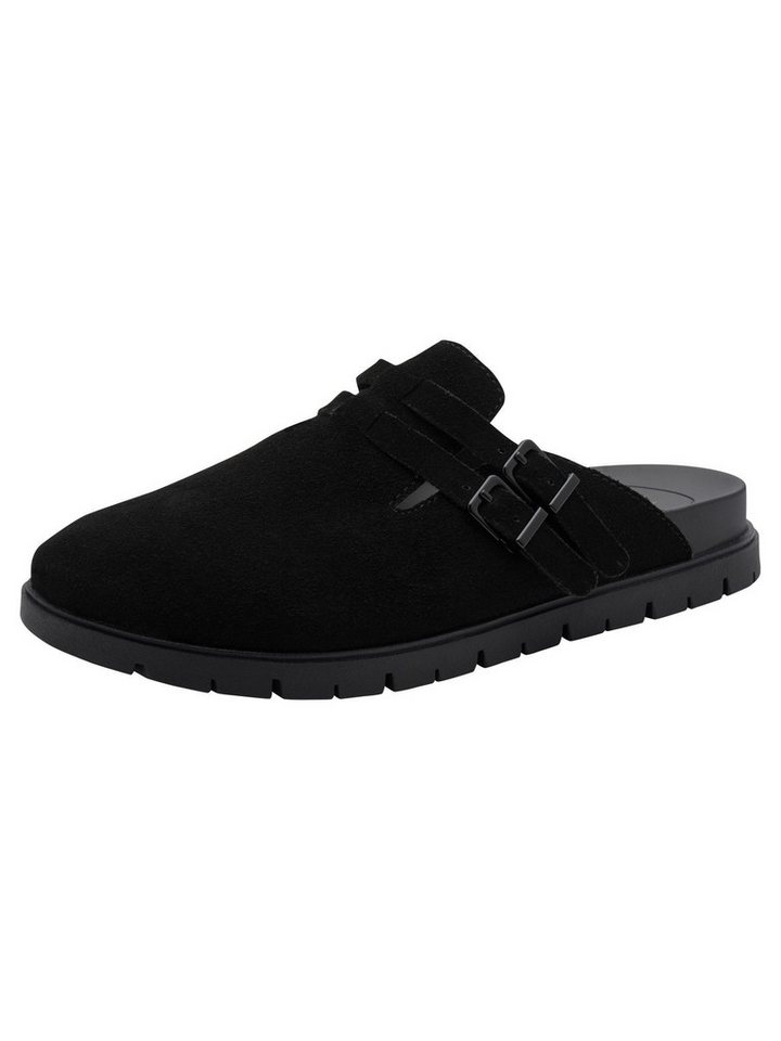 tamaris WIDE FIT comfortFit aus Leder kein Absatz Pantolette comfortFit