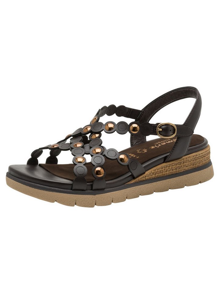 tamaris WIDE FIT comfortFit Frauen kein Absatz 8-88738-46 Plateausandaletten comfortFit (braun)