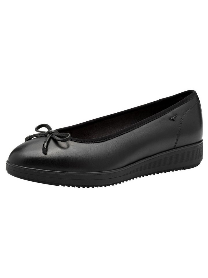 tamaris WIDE FIT comfortFit, Removable Sock aus Leder Ballerina comfortFit