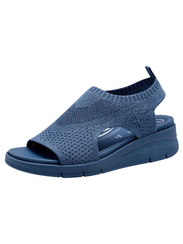 tamaris WIDE FIT comfortFit, Removable Sock flach Plateausandaletten comfortFit