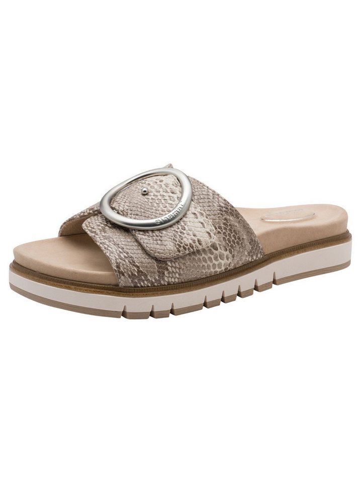 tamaris WIDE FIT MultiAdjustable, comfortFit aus Leder Pantolette MultiAdjustable