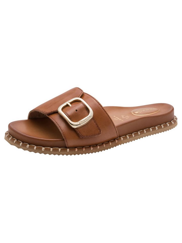 tamaris WIDE FIT MultiAdjustable, comfortFit aus Leder Pantolette MultiAdjustable