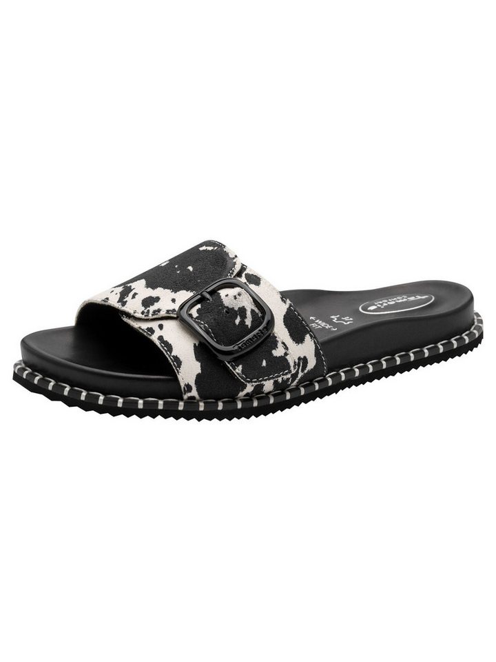 tamaris WIDE FIT MultiAdjustable, comfortFit aus Leder Pantolette MultiAdjustable (bunt/schwarz)
