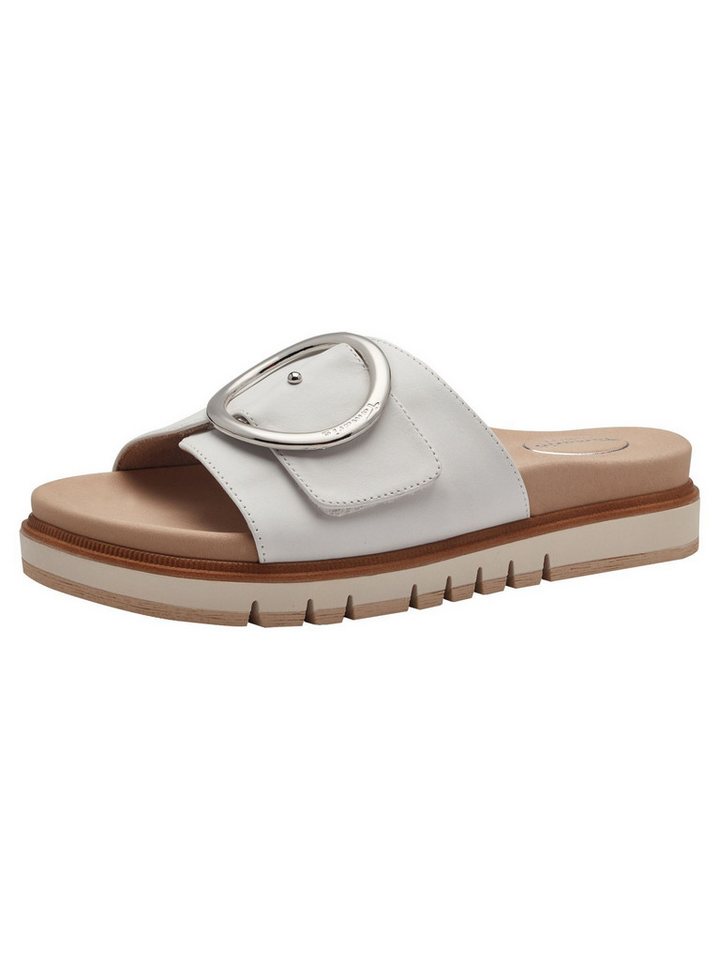 tamaris WIDE FIT MultiAdjustable, comfortFit aus Leder Pantolette MultiAdjustable (weiß)