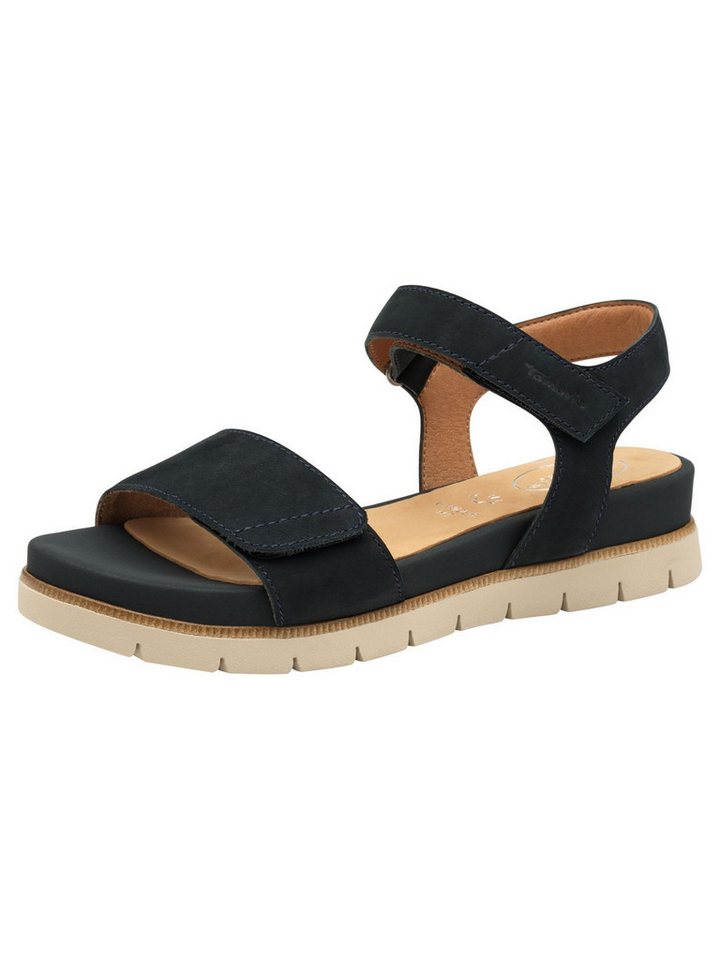 tamaris WIDE FIT MultiAdjustable, comfortFit aus Leder Plateausandaletten MultiAdjustable