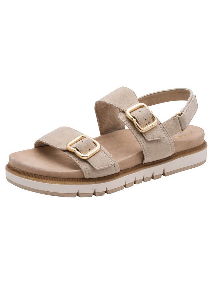 tamaris WIDE FIT MultiAdjustable, comfortFit aus Leder Sandale comfortFit (braun)