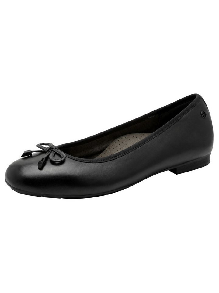 tamaris WIDE FIT Removable Sock, comfortFit aus Leder Ballerina Removable Sock