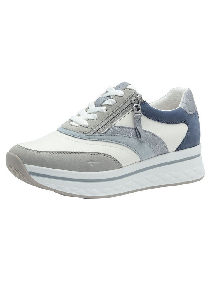 tamaris WIDE FIT T-FLOW EFFECT, Removable Sock, comfortFit Sneaker T-FLOW EFFECT (blau/braun)