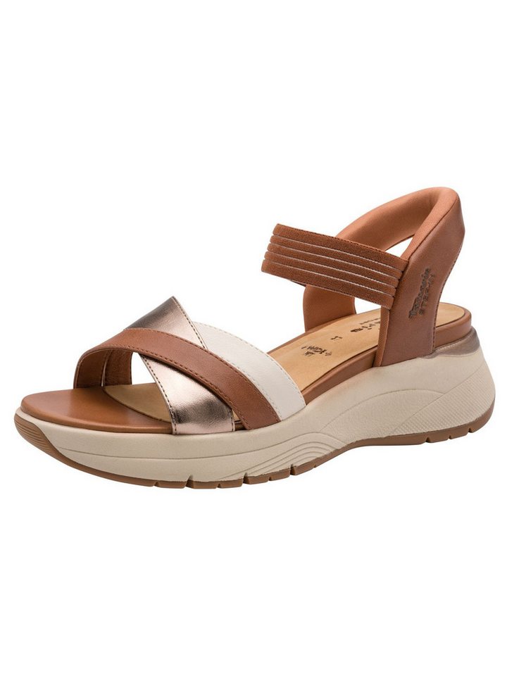 tamaris WIDE FIT STEP IN, comfortFit Frauen kein Absatz Plateausandaletten comfortFit