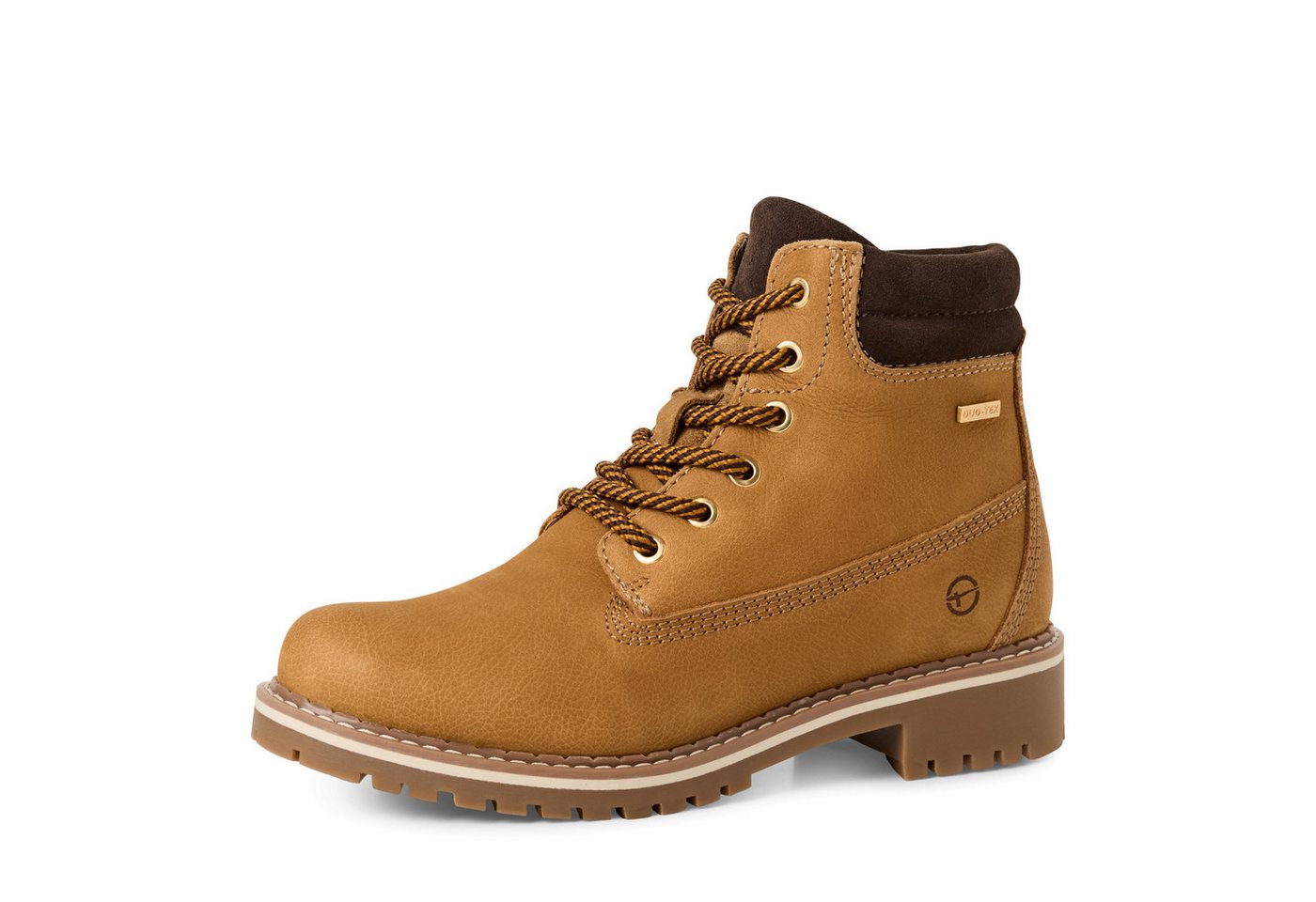 tamaris Winterboots, Blockabsatz, Schnürstiefelette mit DUO-TEX Ausstattung (braun)
