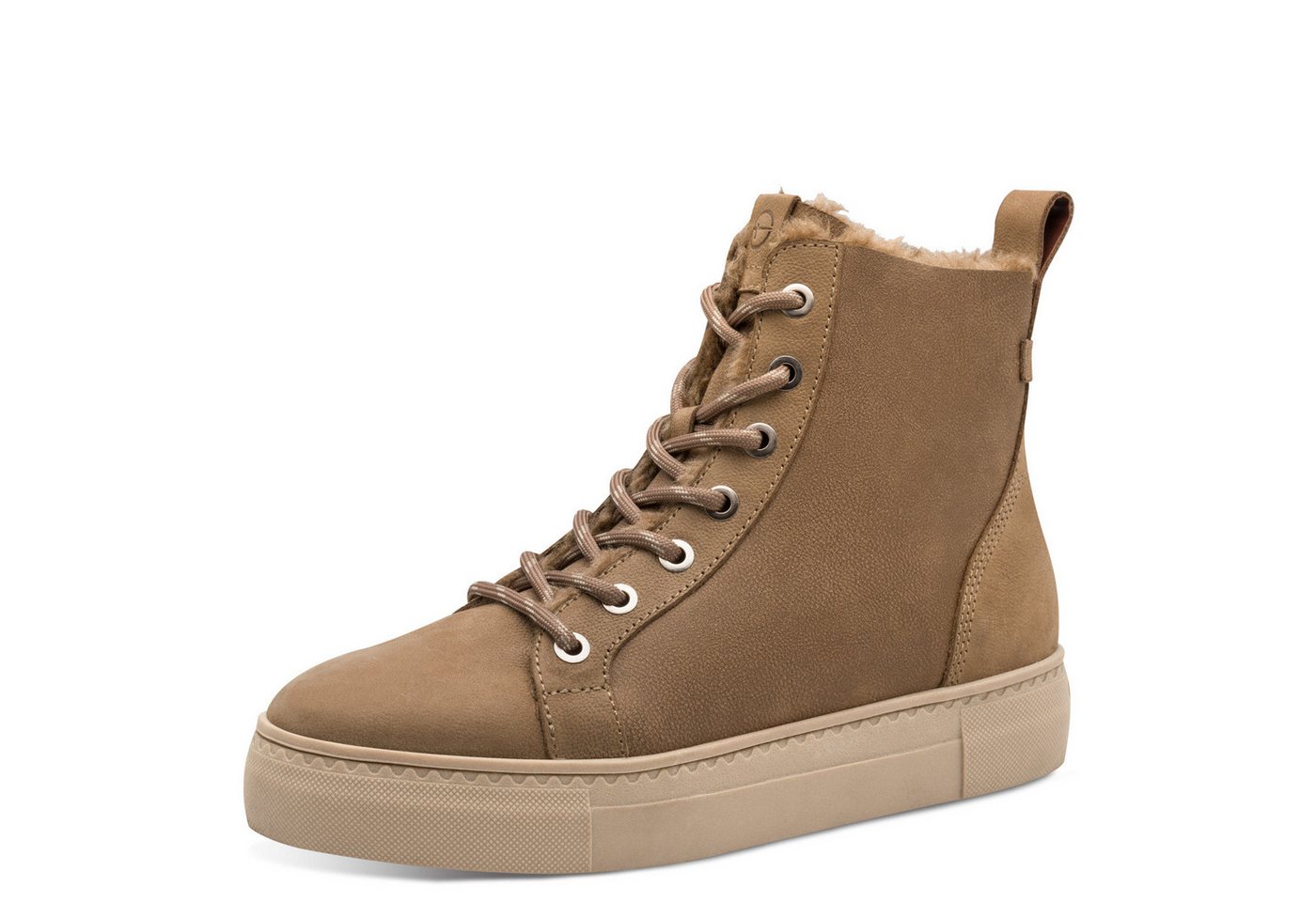 tamaris Winterboots, Plateau, Schnürboots, Stiefelette, T-Logoaufnäher an der Schuhzunge