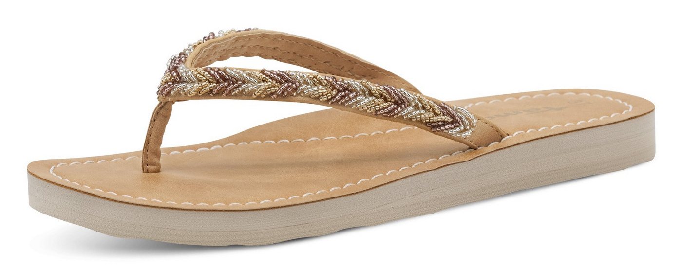 tamaris Zehentrenner, Sommerschuh, Schlappen, Strandschuh in Flechtoptik