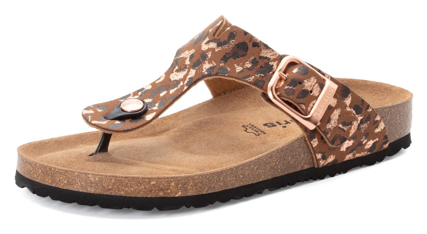 tamaris Zehentrenner Sommerschuh, Schlupfschuh mit angenehmen Zehensteg (braun)