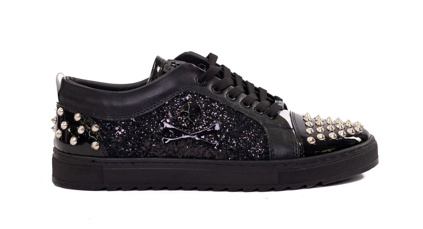 TAMBOGA Designer Herren Sneaker mit Totenkopf Schwarz 40 Sneaker