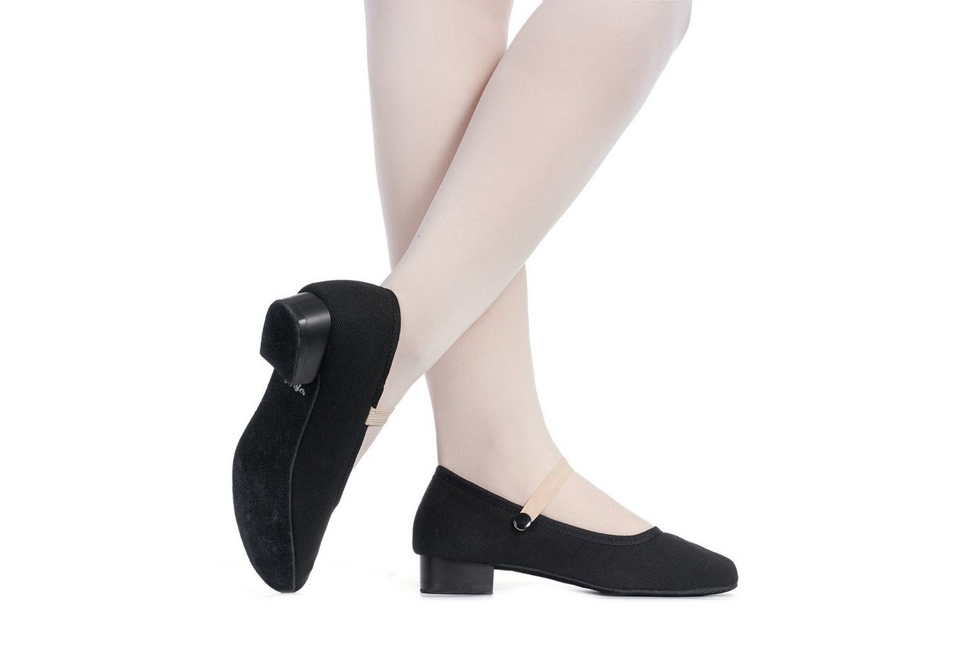 tanzmuster Charakterschuhe Rita 2,5 cm Absatz Tanzschuh Ballettschläppchen für Mädchen