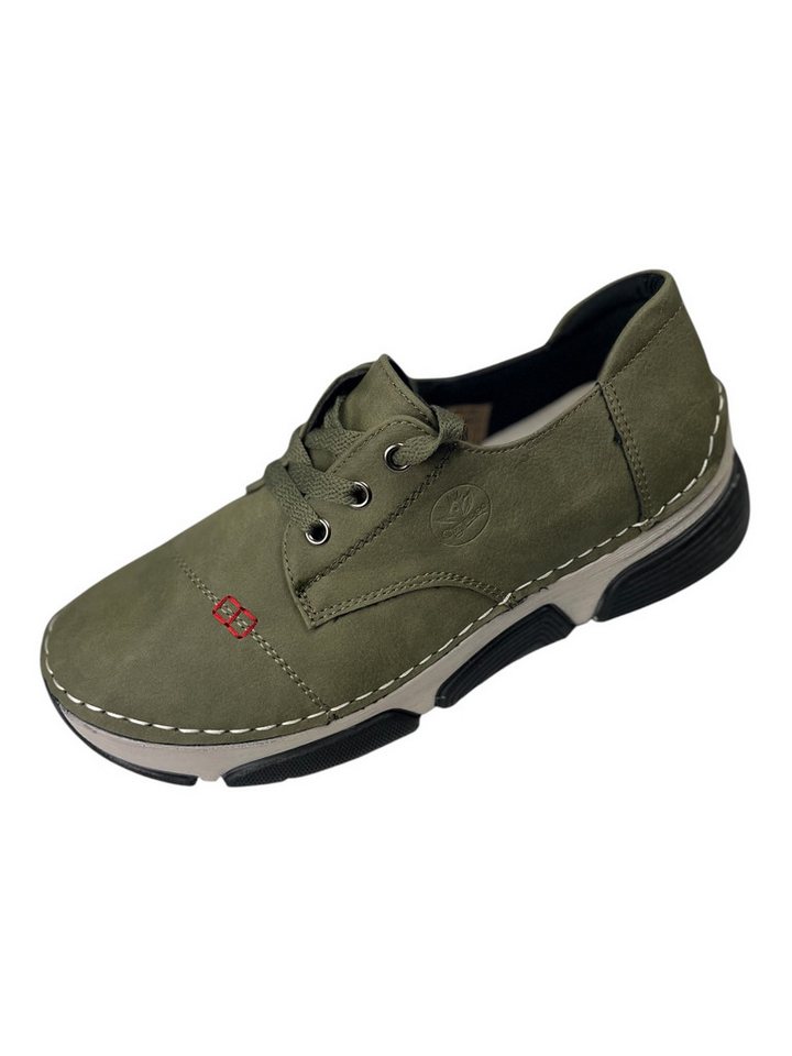 Taschen4life Damen Halbschuh 3030 Schnürschuh Vegan, federleicht & ultraweich (grün)