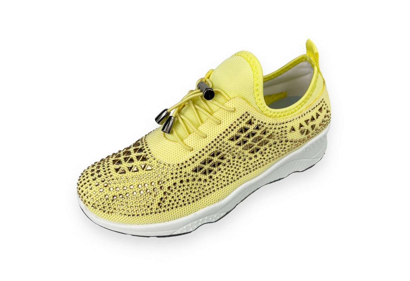 Taschen4life leichte Damen Slipper 8015 Slip-On Sneaker Slip-On Sneaker (gelb)