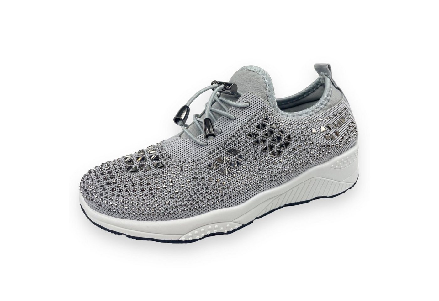 Taschen4life leichte Damen Slipper 8015 Slip-On Sneaker Slip-On Sneaker (grau)