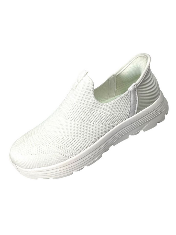 Taschen4life Sommerschuh 8503 Slip-On Sneaker leicht, zum Schlupfen, Ferse gepolstert (weiß)