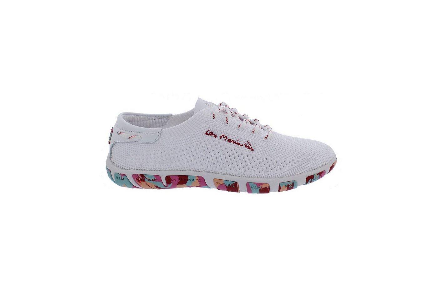 TBS Jazaria Segelschuh, Tennis Knit Multico, Extra Blanc+Corail, Wechs Bootsschuh